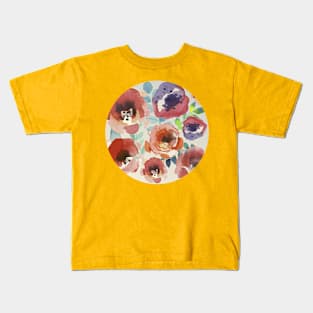 Painted Circle Flower Kids T-Shirt